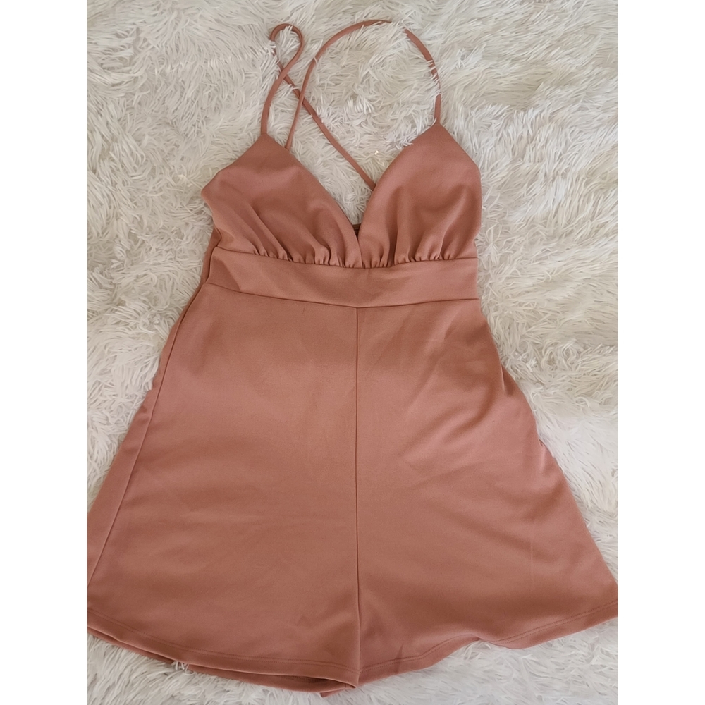 Pink strapped Romper